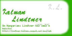 kalman lindtner business card